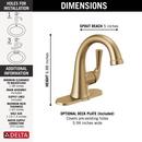 DELTA KAYRA SINGLE HANDLE BATHROOM FAUCET 