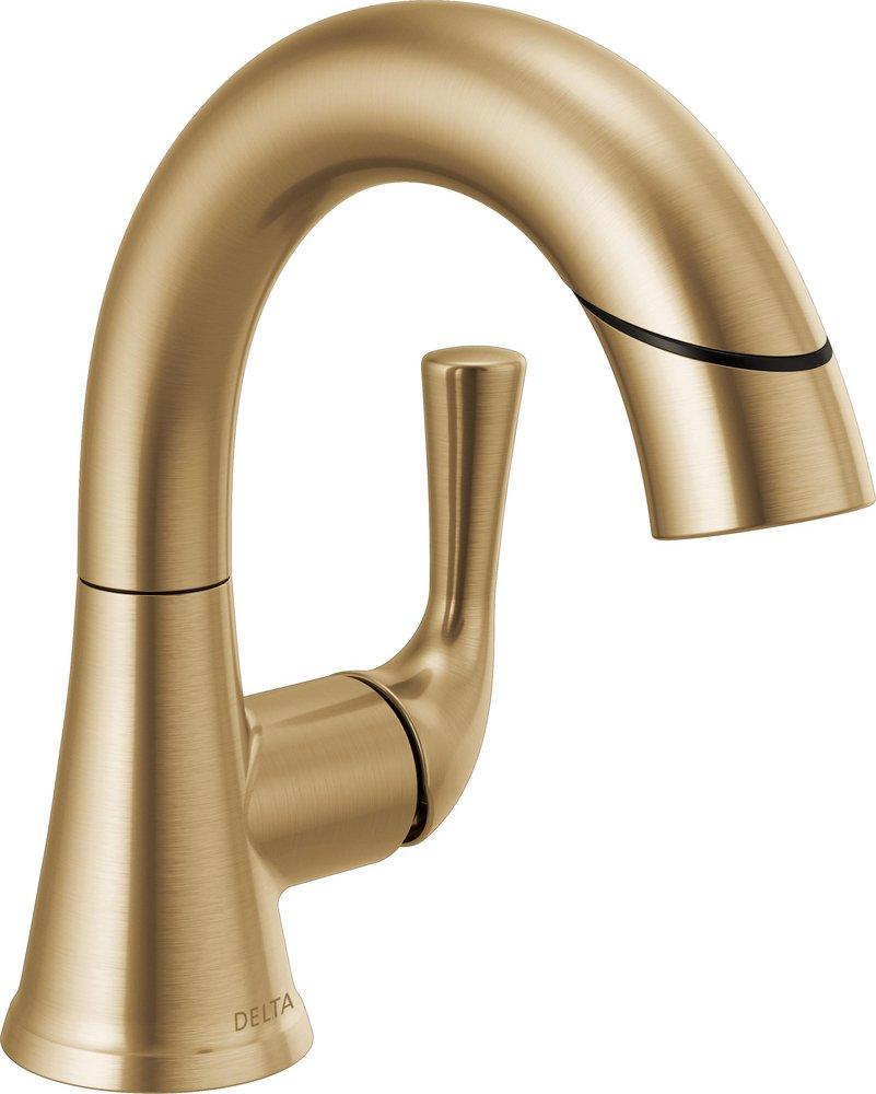 DELTA KAYRA SINGLE HANDLE PULL-DOWN BATHROOM FAUCET 