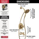 Delta Faucet Brilliance Champagne Bronze Two Handle Multi Function Bathtub & Shower Faucet (Trim Only) 