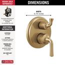 Delta Faucet Champagne Bronze Two Handle Pressure Balancing Valve Trim with Integrated Diverter 
