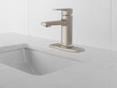 Single Handle Monoblock Bathroom Sink Faucet in Brushed Nickel 
