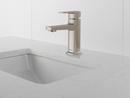 Single Handle Monoblock Bathroom Sink Faucet in Brushed Nickel 
