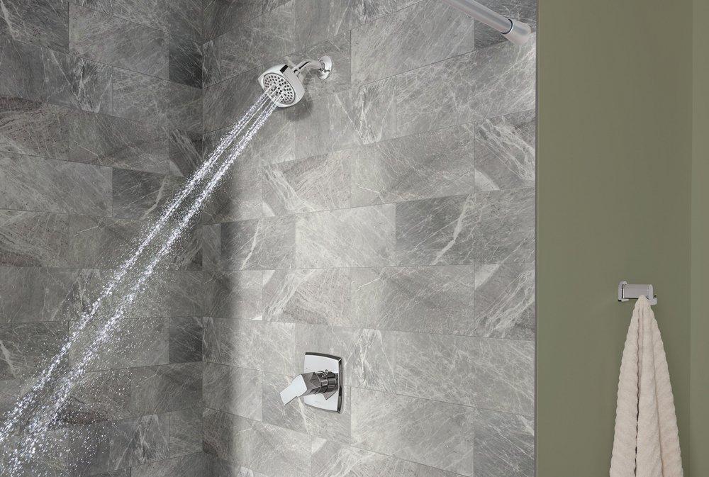 Single Handle Multi Function Shower Faucet in Chrome (Trim Only) 