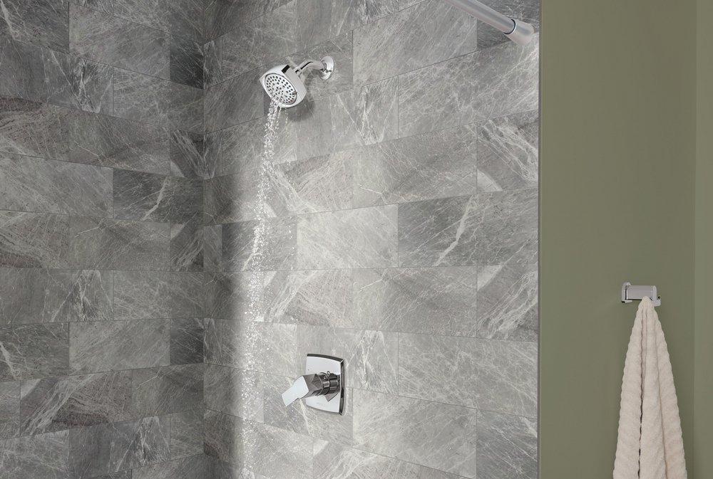 Single Handle Multi Function Shower Faucet in Chrome (Trim Only) 