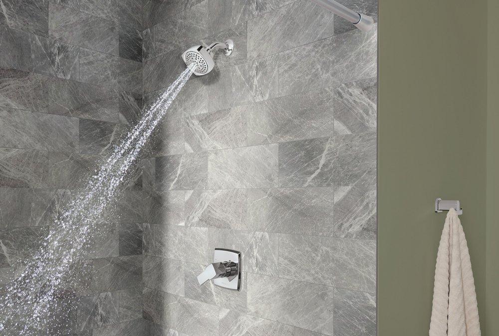 Single Handle Multi Function Shower Faucet in Chrome (Trim Only) 