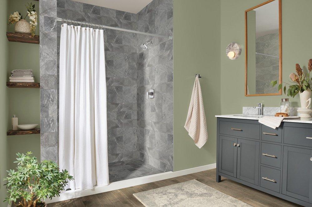 Single Handle Multi Function Shower Faucet in Chrome (Trim Only) 