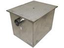 FABRICATED STAINLESS STEEL GREASE INTERCEPTOR WITH 150 GPM AND 300 LB CAPACITY 