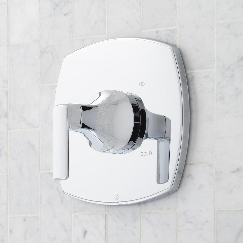 Pressure Balanced Shower Only Trim Package in Chrome with Rain Shower Head - Valve Included 