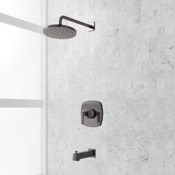 One Handle Single Function Pressure Balancing Bathtub & Shower Faucet in Gunmetal