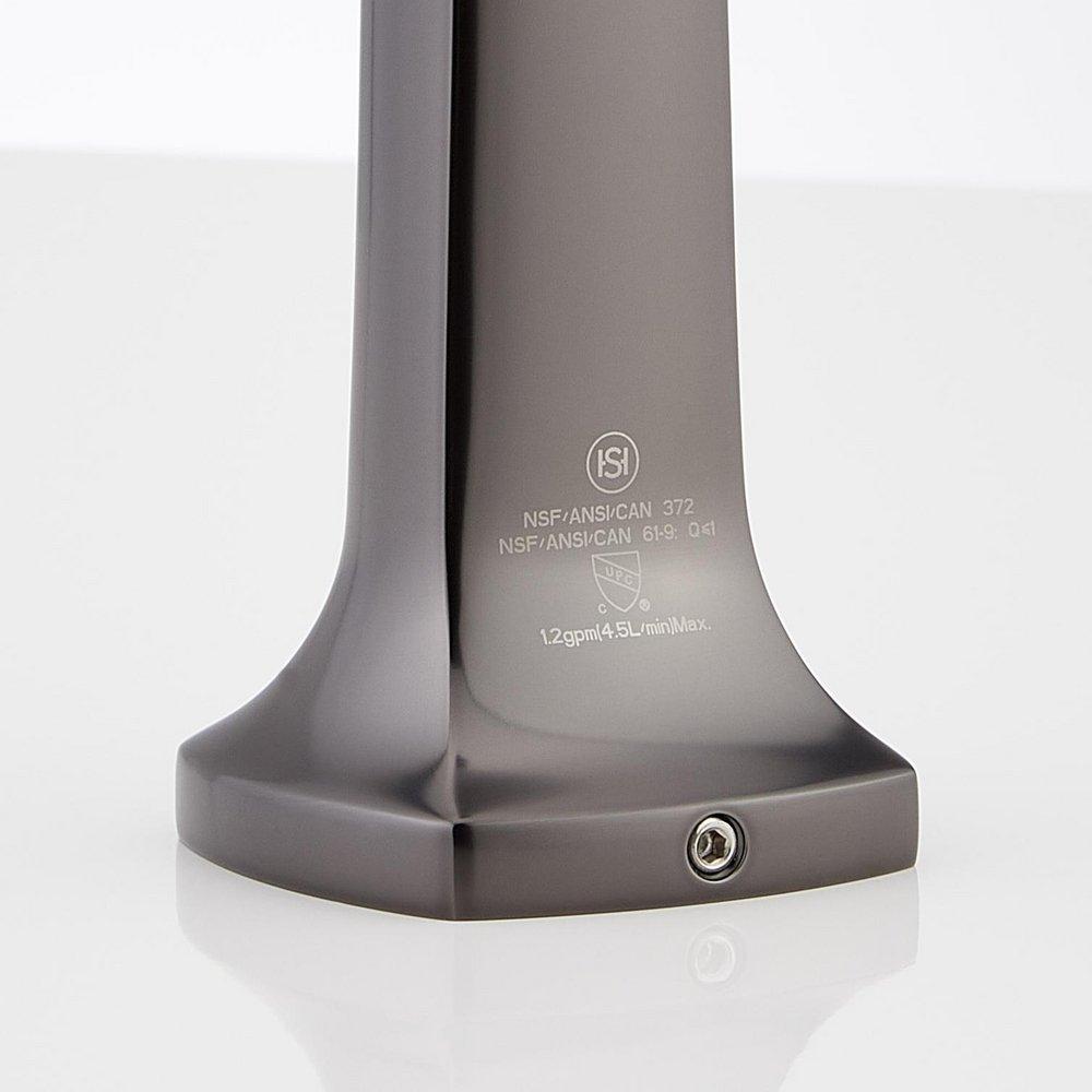 Two Handle Wall Mount Widespread Bathroom Sink Faucet in Gunmetal - Includes Valve 