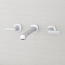 Two Handle Wall Mount Tub Filler with Rough-in Valve in Chrome