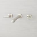 Two Handle Wall Mount Tub Filler with Rough-in Valve in Brushed Nickel