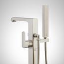 Floor Mount Tub Filler Faucet with Hand Shower in Polished Chrome - Includes Valve, Less Stops 