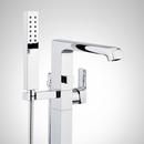 Signature Hardware Gunmetal Floor Mount Tub Filler Faucet with Hand Shower in  - Includes Valve, Less Stops 
