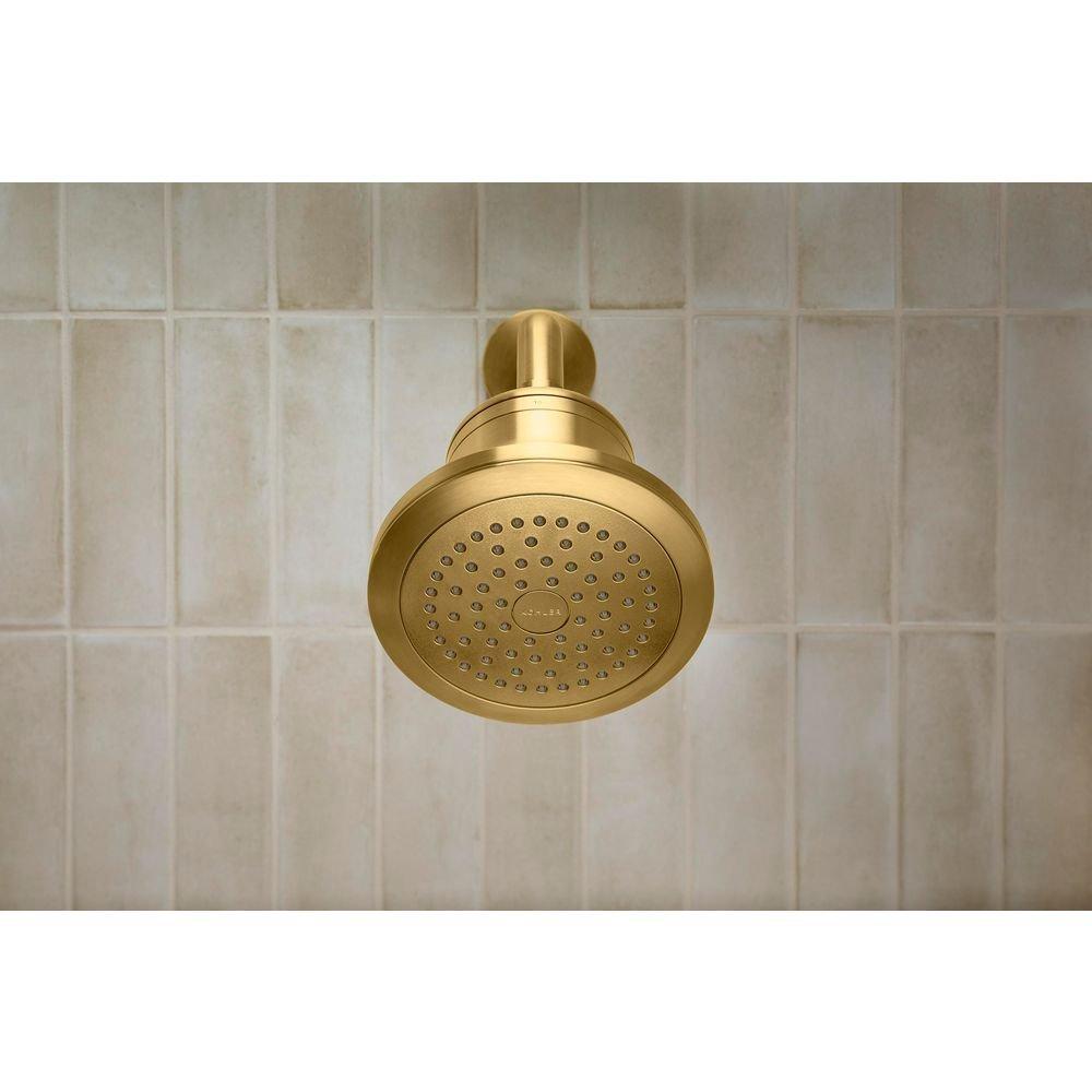 KOHLER Vibrant Brushed Moderne Brass Single Function Showerhead 