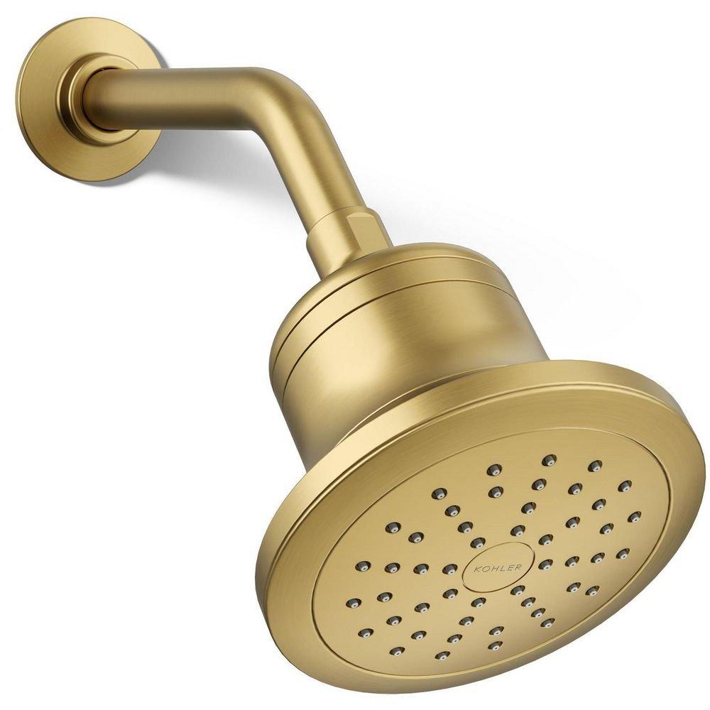 KOHLER Vibrant Brushed Moderne Brass Single Function Showerhead 