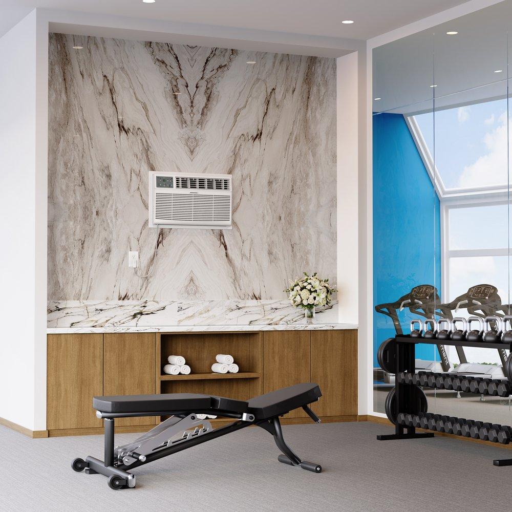 Durastar White BTU Through the Wall Room Air Conditioner with Electric Heat 