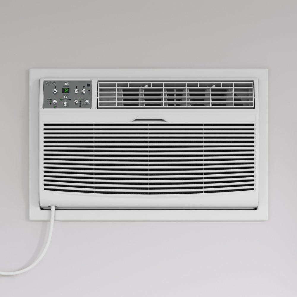 Durastar White BTU Through the Wall Room Air Conditioner with Electric Heat 