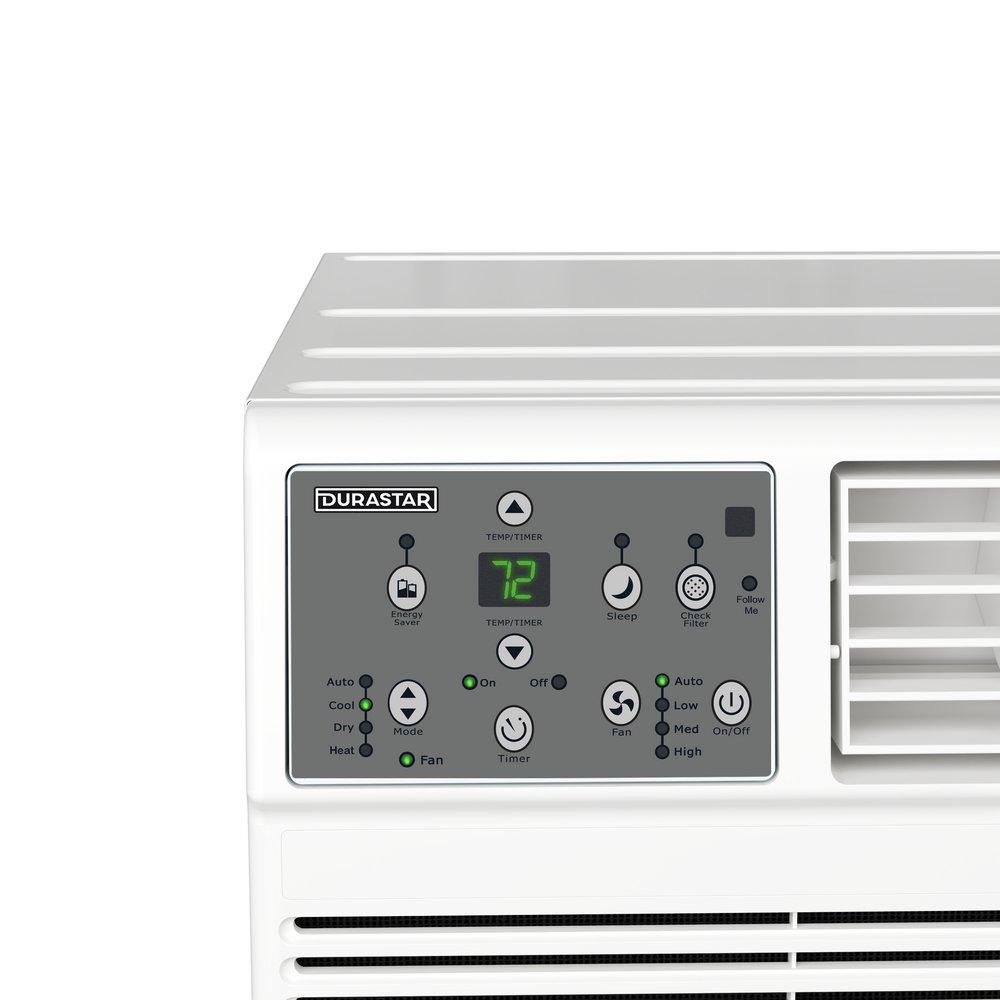 Durastar White BTU Through the Wall Room Air Conditioner with Electric Heat 
