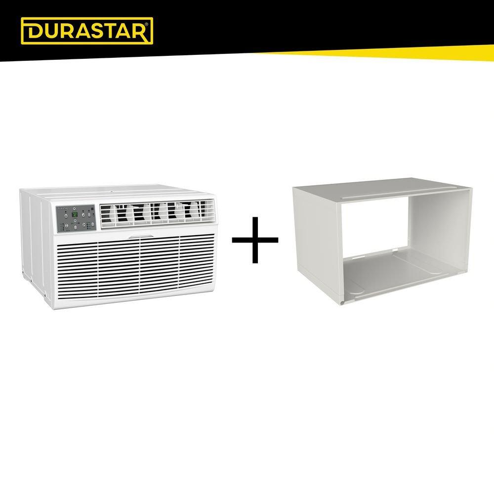 Durastar White BTU Through the Wall Room Air Conditioner with Electric Heat 