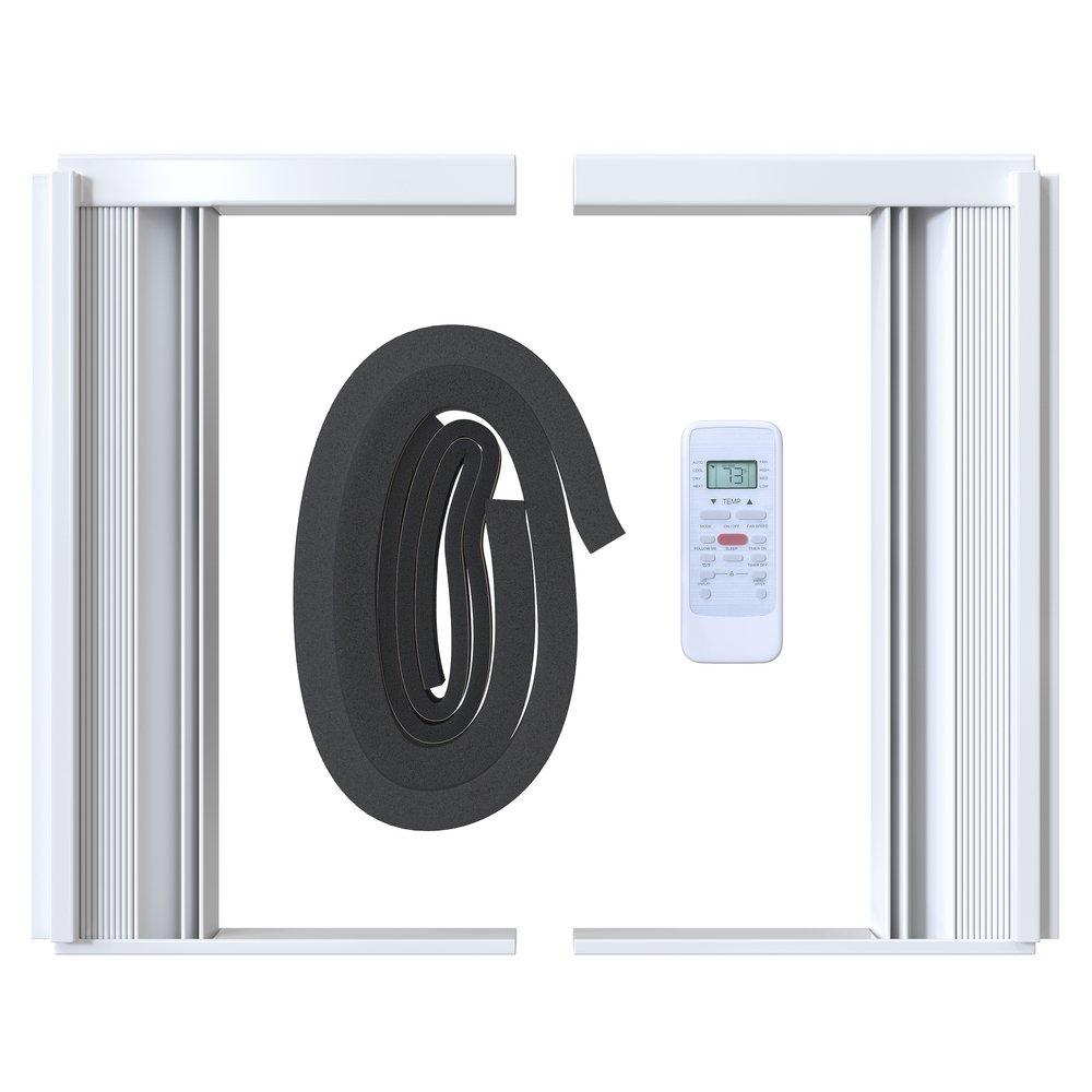 Durastar White BTU Window Room Air Conditioner with Electric Heat 