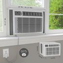 Durastar White BTU Window Room Air Conditioner with Electric Heat 