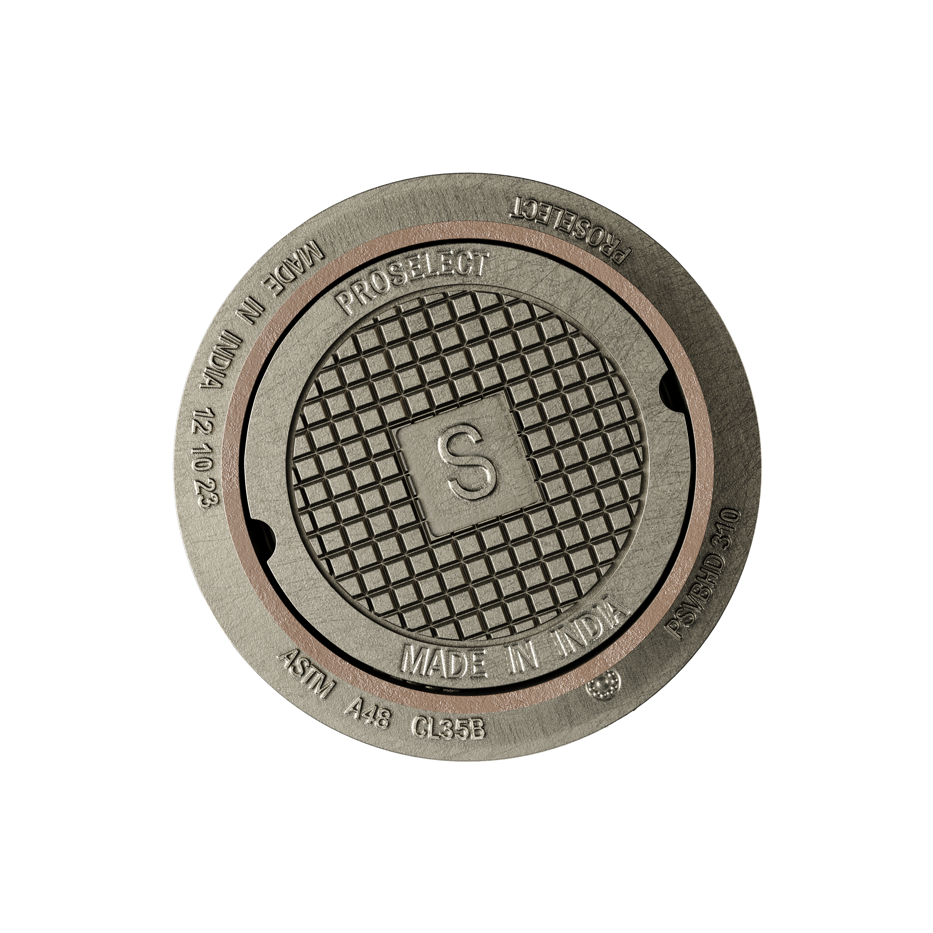7 x 7 in. Heavy-Duty Traffic Rated Assembled Cast Iron Handhole Body With Lid 