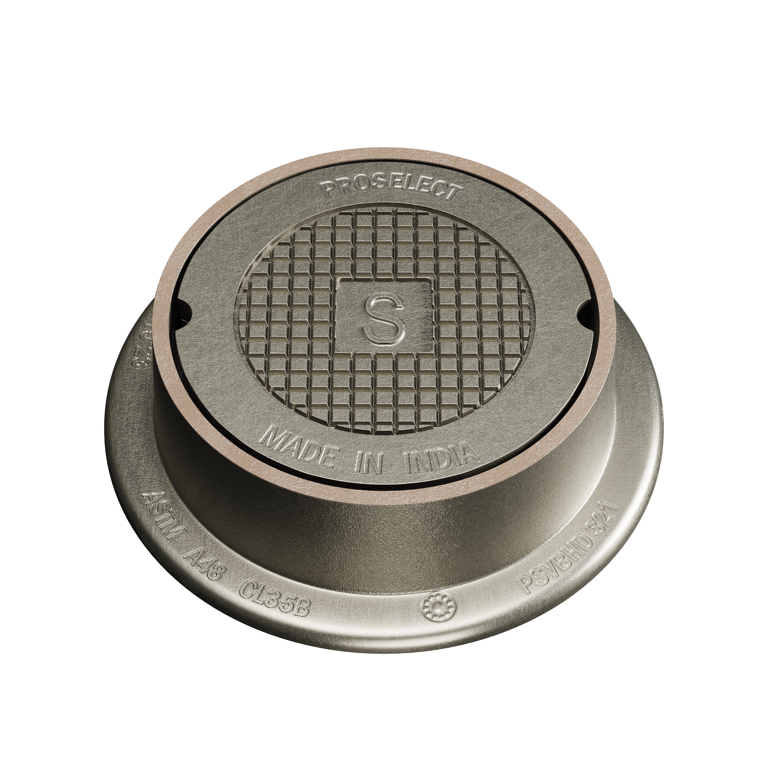 7-7/8 x 3-3/4 in. Heavy-Duty Traffic Rated Assembled Cast Iron Clean Out Body With Lid 