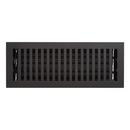 MODERN STEEL FLOOR/WALL REGISTER - MATTE BLACK - 4 X 10 - 5-1/4 X 11-5/16 OVERALL 