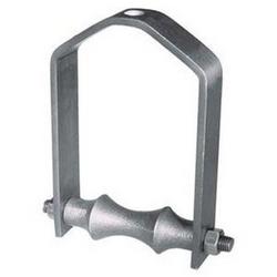 24 in. Galvanized Cast Iron Single Pipe Roller with Adjustable Steel Yoke