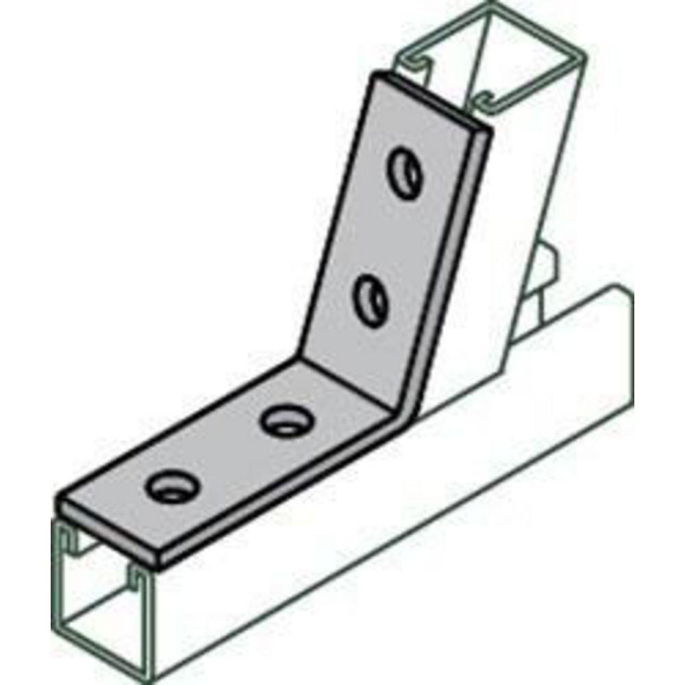 Electrogalvanized 4-Hole Open Angle Connector 