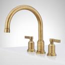 Signature Hardware Aged Brass Two Handle Roman Tub Faucet with Trim 