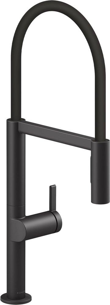 Single Handle Kitchen Faucet in Matte Black 
