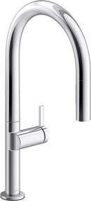 Single Handle Pull Down Kitchen Faucet in Polished Chrome 