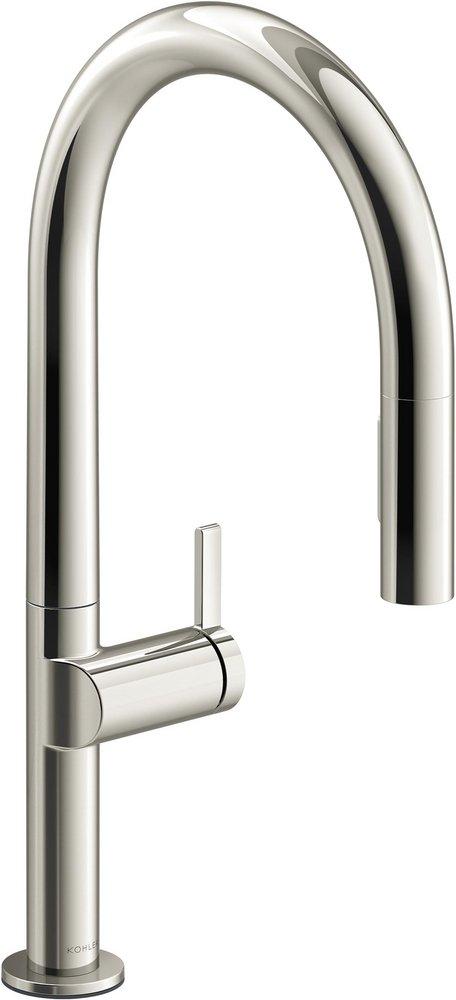 Single Handle Pull Down Kitchen Faucet in Vibrant&reg; Polished Nickel 