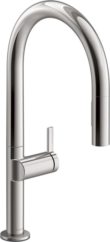 Single Handle Pull Down Kitchen Faucet in Vibrant&reg; Titanium 