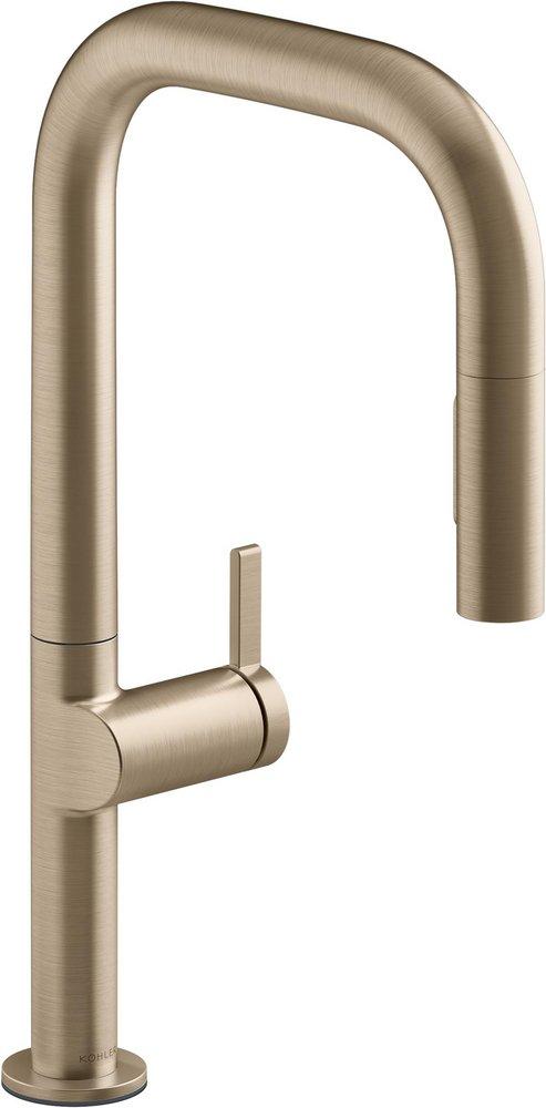 Single Handle Pull Down Kitchen Faucet in Vibrant&reg; Brushed Bronze 