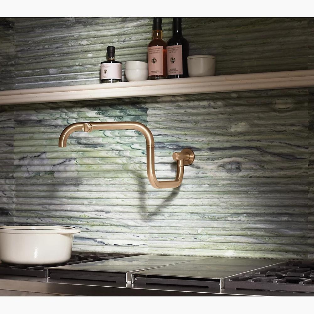 KOHLER Vibrant&reg; French Gold Wall Mount Pot Filler 