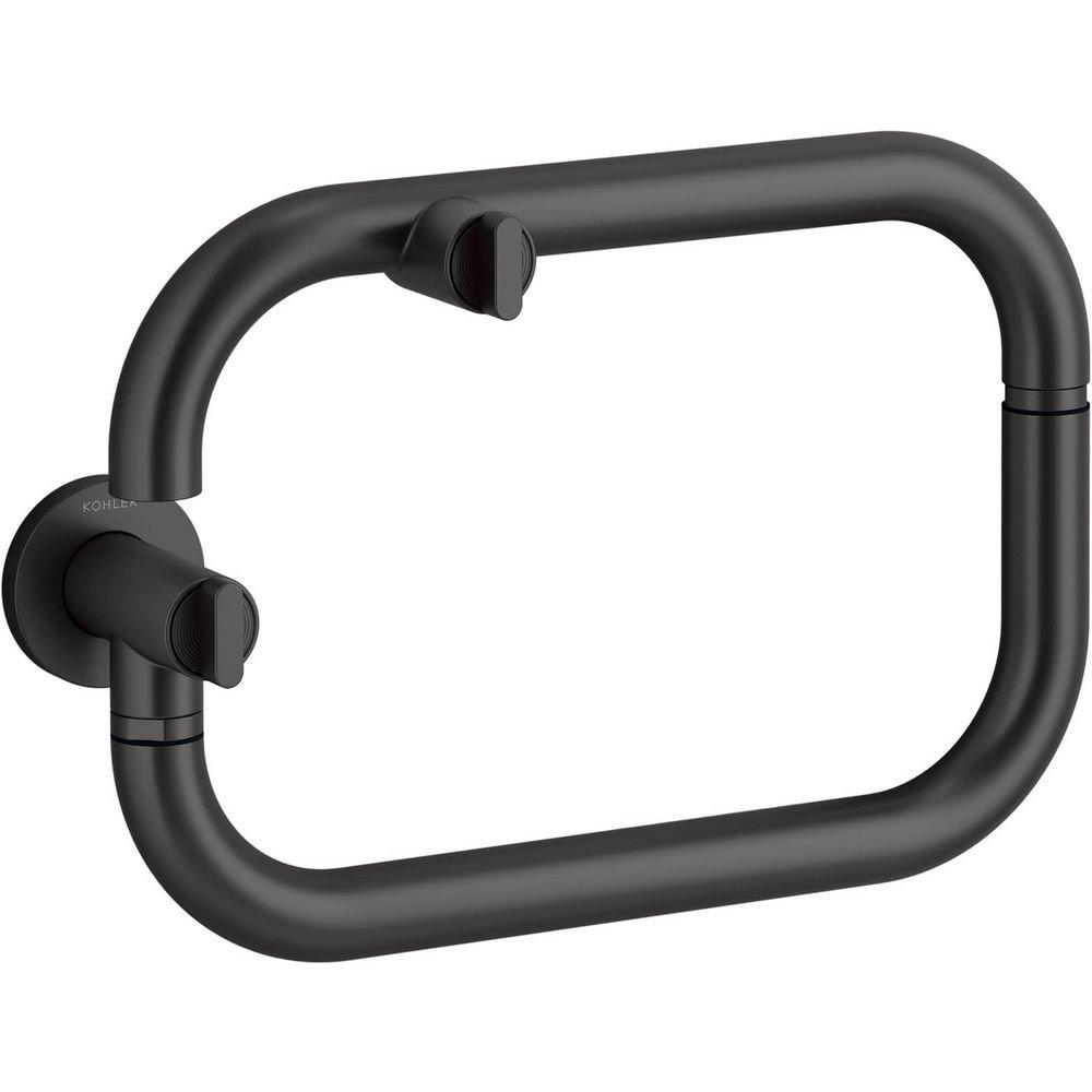 KOHLER Matte Black Wall Mount Pot Filler 