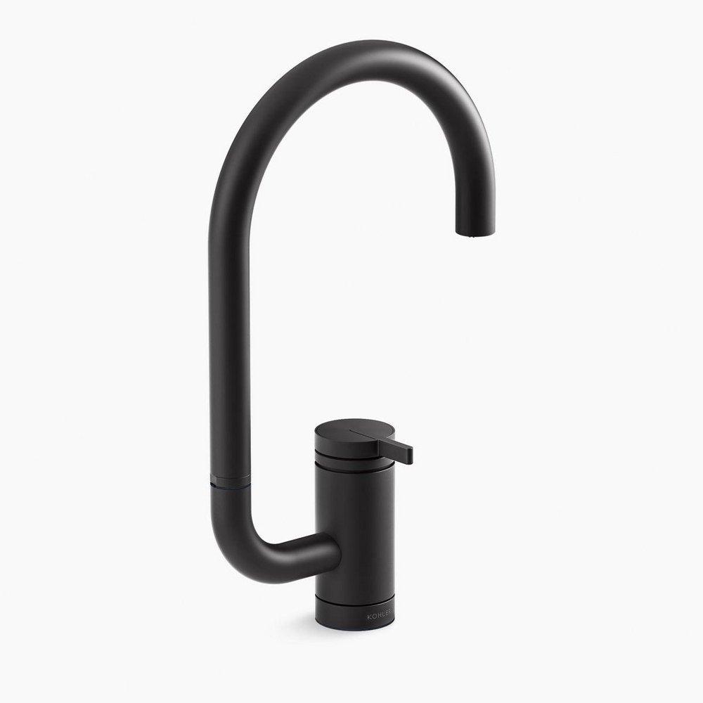 KOHLER Matte Black Single Handle Bar Faucet 