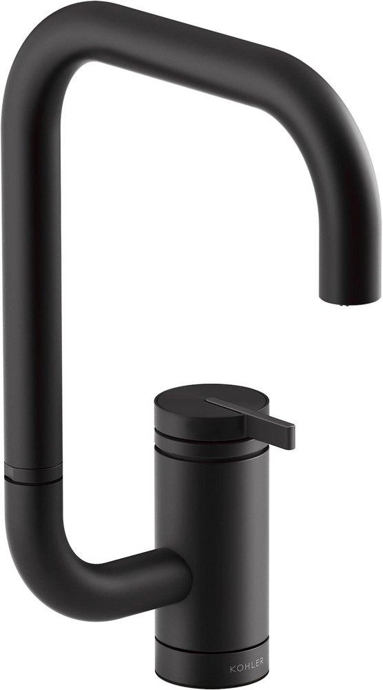 KOHLER Matte Black Single Handle Lever Bar Faucet 