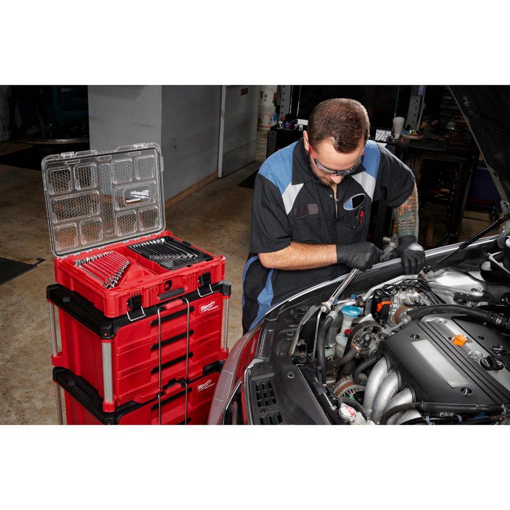 30PC METRIC & SAE COMBINATION WRENCH SET WITH PACKOUT ORGANIZER 