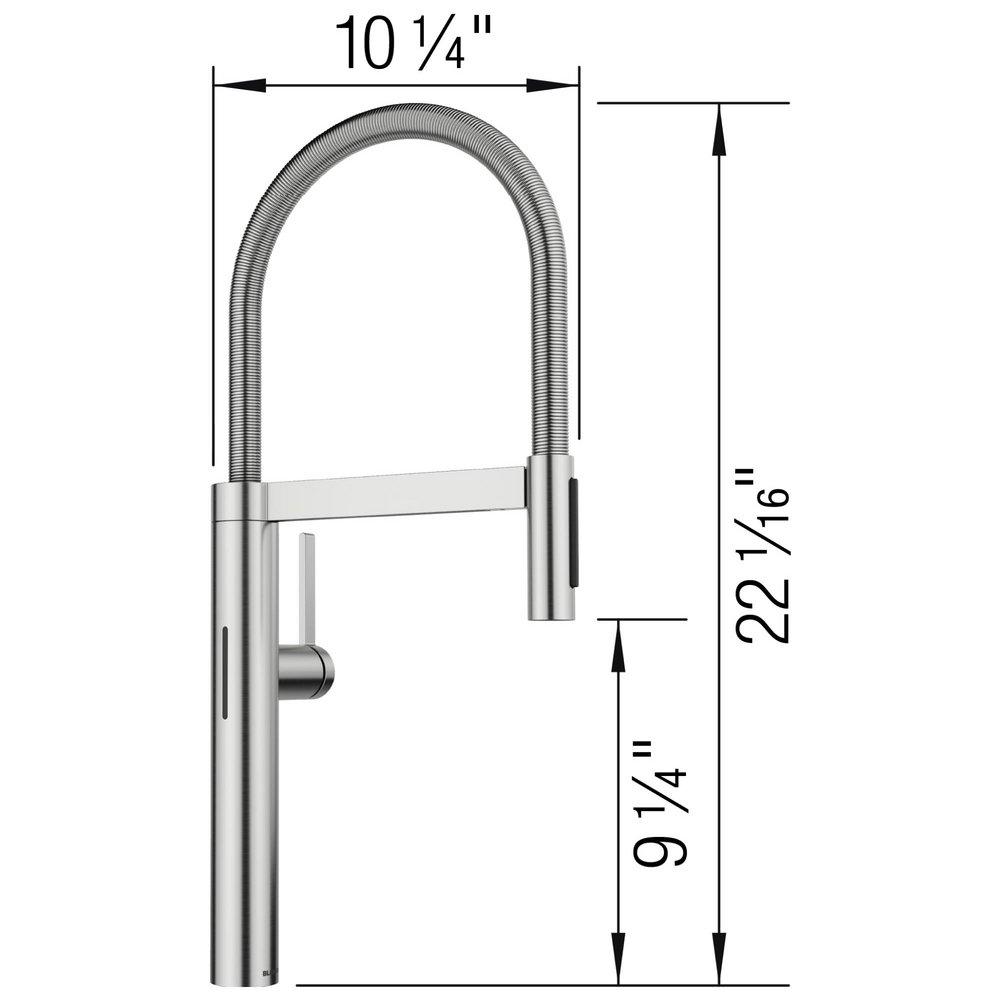BLANCOCULINA SENSOR 1.5 GPM - PVD STEEL 