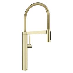 Single Handle Pull Down Touchless Kitchen Faucet in Satin Gold