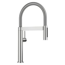 Single Handle Pull Down Kitchen Faucet in PVD Steel