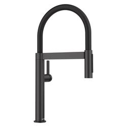Single Handle Pull Down Kitchen Faucet in Matte Black