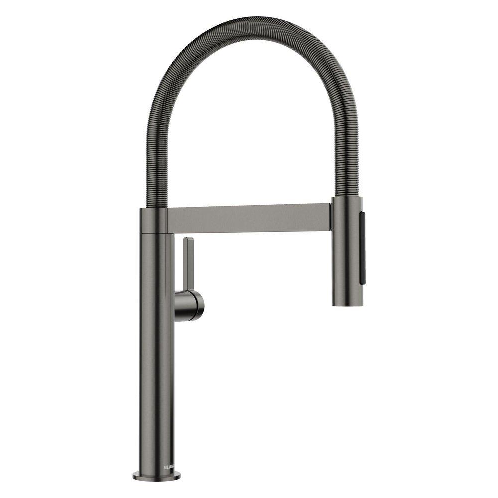 BLANCOCULINA MINI PULL-DOWN 1.5 GPM - SATIN DARK STEEL 