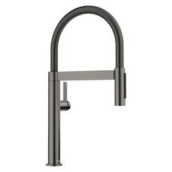 Single Handle Pull Down Kitchen Faucet in Satin Dark Steel