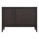 48 ALISO TEAK VANITY LEFT OFFSET RECT UNDERMOUNT SINK - CHARRED TIMBER BLACK - CARRARA - WIDESPREAD 