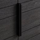 48 ALISO TEAK VANITY LEFT OFFSET RECT UNDERMOUNT SINK - CHARRED TIMBER BLACK - CARRARA - WIDESPREAD 